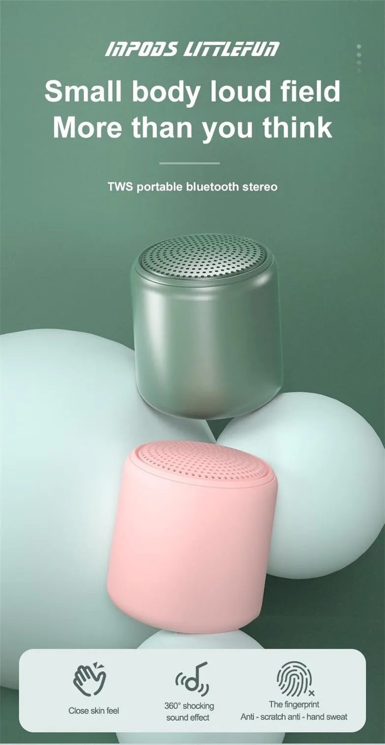Aron 16 Renkli Kablosuz V5.0 Bluetooth Hoparlör Taşınabilir Akıllı Ses Kutusu TWS Stereo Müzik Subwoofer Desteği TF Kartı_voghion.com