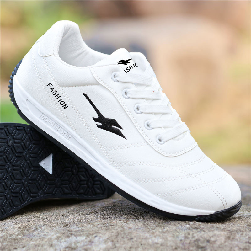 Men's Casual Shoes Low Cut Lace Up Trainers In Solid Colour_voghion.com