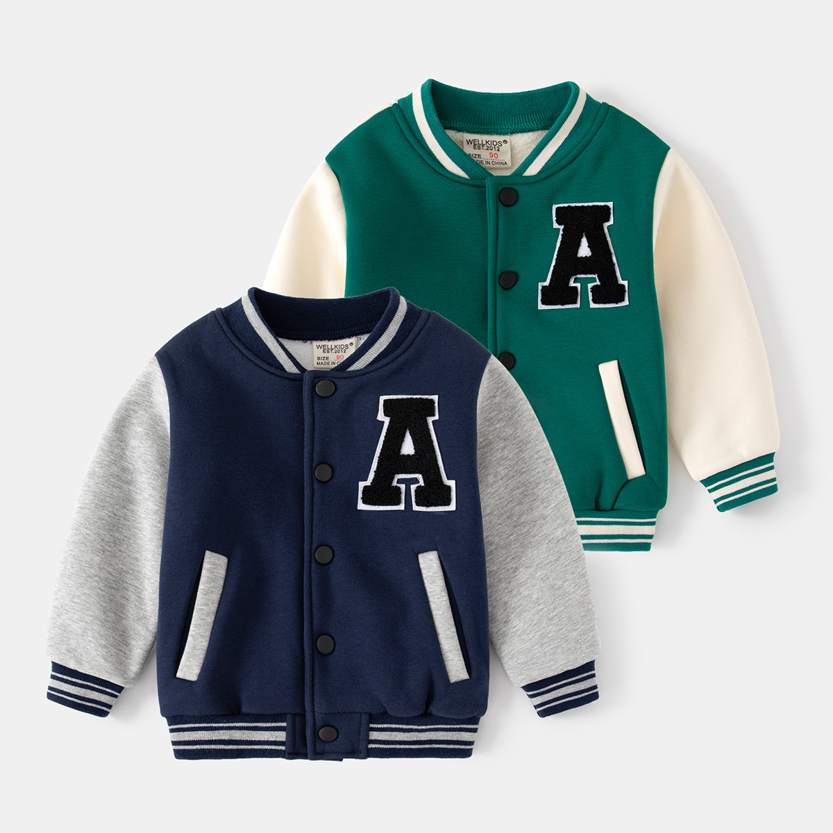 Giacca calda da baseball da ragazzo autunnale 2023 Giacca da baseball casual in velluto stile coreano Giacca casual ampia e comoda