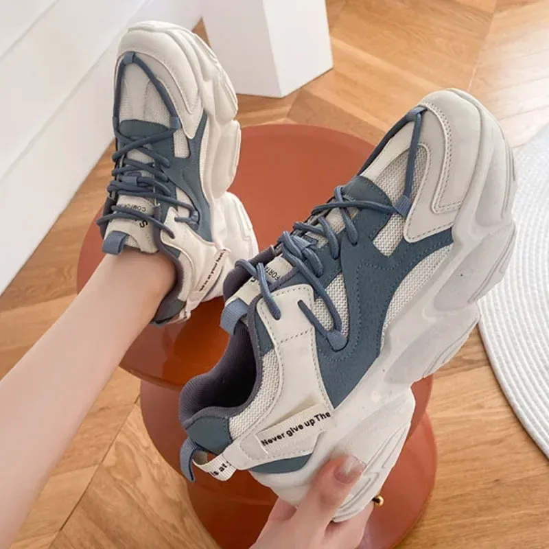 Baskets de course en maille respirante antidérapantes pour femmes, chaussures de sport légères et confortables, vulcanisées, décontractées_voghion.com