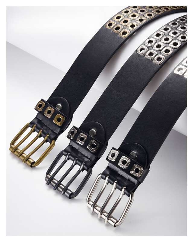 2025 New Men And Women With The Same Paragraph Six Dingme Hollow Punk PU Wind Personality Trend Belt_voghion.com