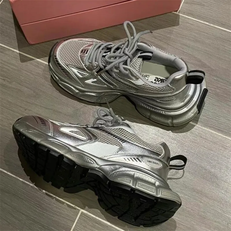 Zapatillas deportivas de suela gruesa para mujer, estilo papá, para verano, 2024, para correr, informales, con aumento de altura._voghion.com