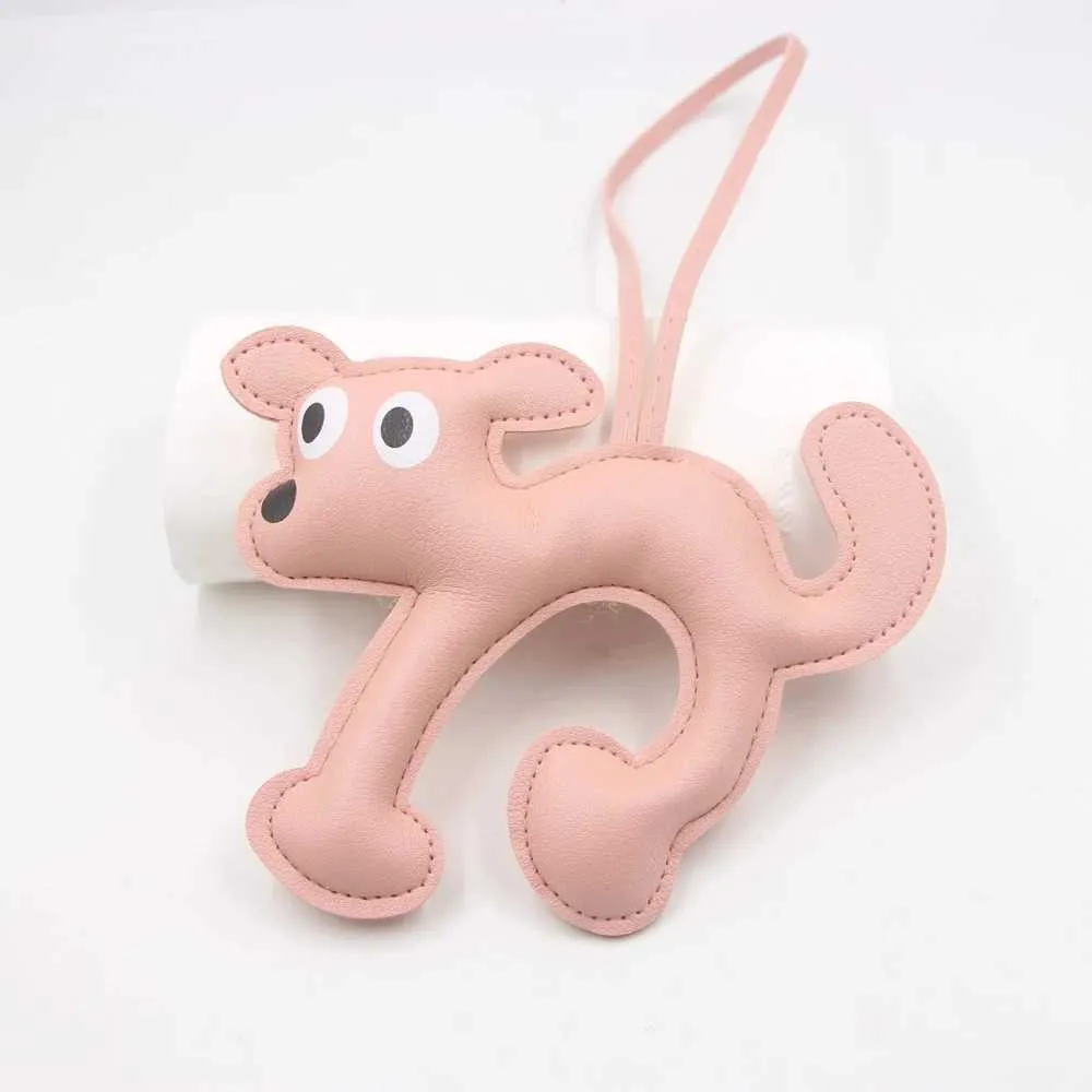 Lindo colgante de bolsillo para coche, clásico y de cuero con forma de gato, para teléfono móvil, llavero, accesorio Y241121_voghion.com