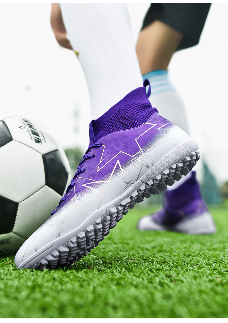 Outdoor Fussball Männer Fussballschong Flywire Komfort Training Laang Spikes TF Cleats Futsal Gras Match Turnschlappen_voghion.com