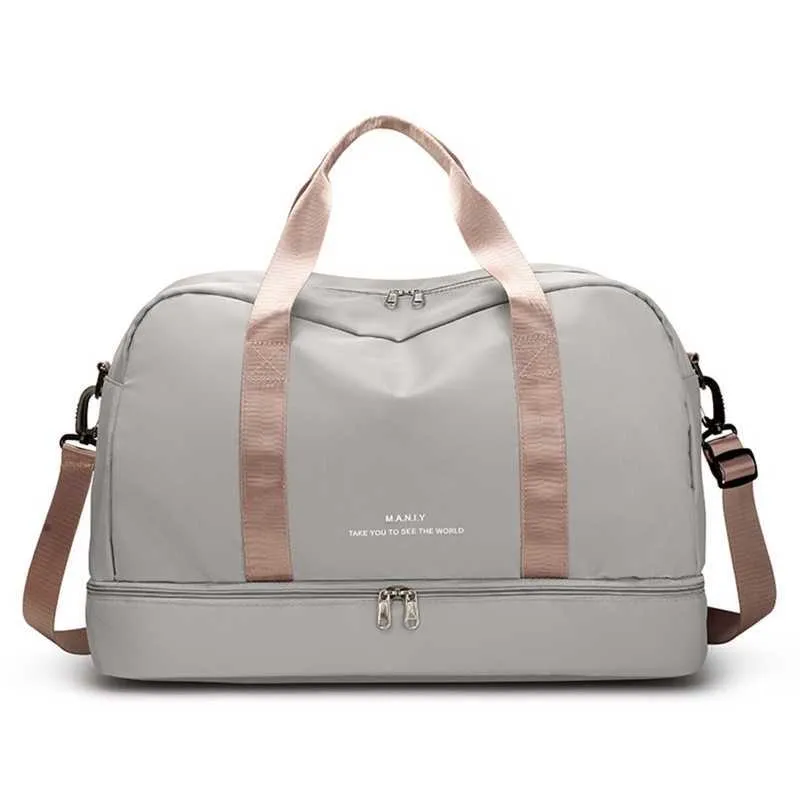 Men and Womens Travel with Shoe Compartment Sport Tote Gym Handbag Large Capacity Weekender Overnight Bag Drop_voghion.com