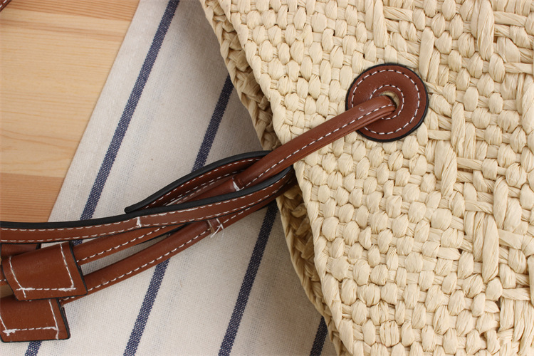 Neue mit großer Kapazität eine Schulter, europäische und amerikanische Mode, gewebte Tasche aus Papier für den Summer_voghion.com