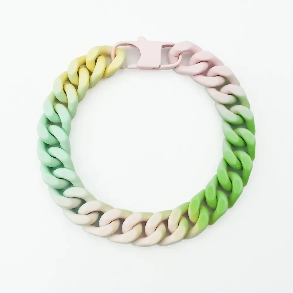 Bracelets à maillons 2024 Bracelet cubain en acier inoxydable Collier de meulage à quatre côtés Accessoire de bijoux à la mode_voghion.com