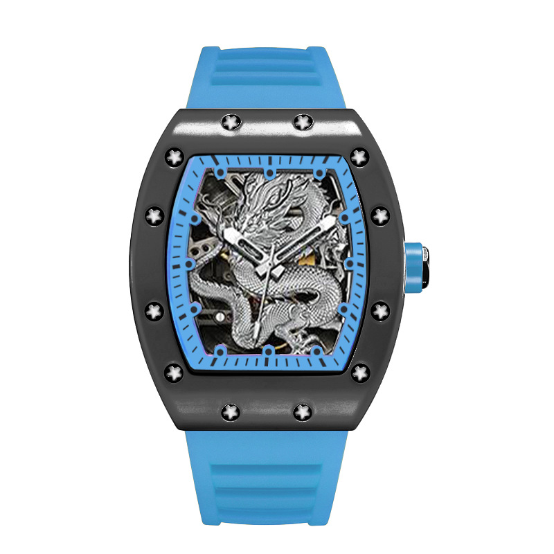 Relógio de quartzo masculino design barril luminoso elegante_voghion.com