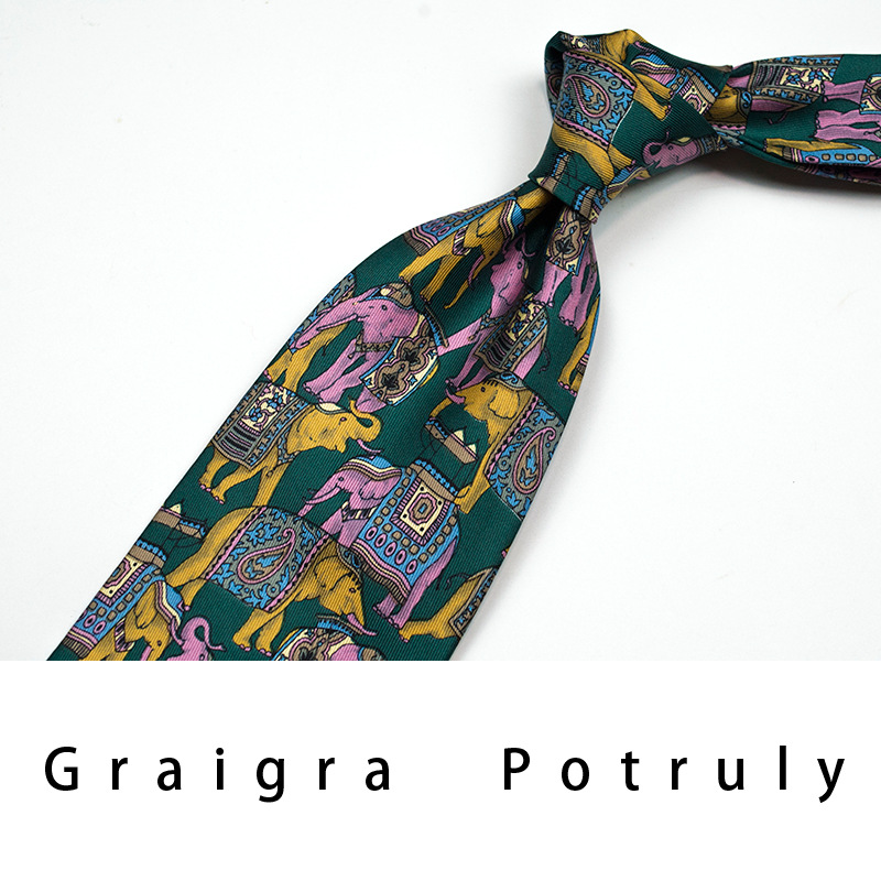 Men's Ties & Handkerchiefs replacement burgundy second-hand coffee color imported quality mulberry silk printed silk paisley men's tie extra wide_voghion.com
