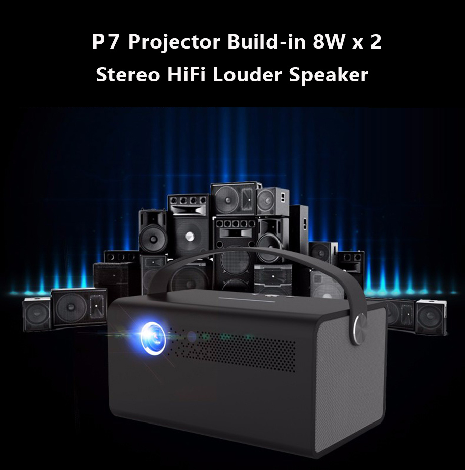 P7 Mini Kannettava Projektori Älykäs 3D Android 9.0 Wifi BT DLP Kotiteatteri 1080P HD 4K Elokuvateatteri Älypuhelimelle Akulla_voghion.com
