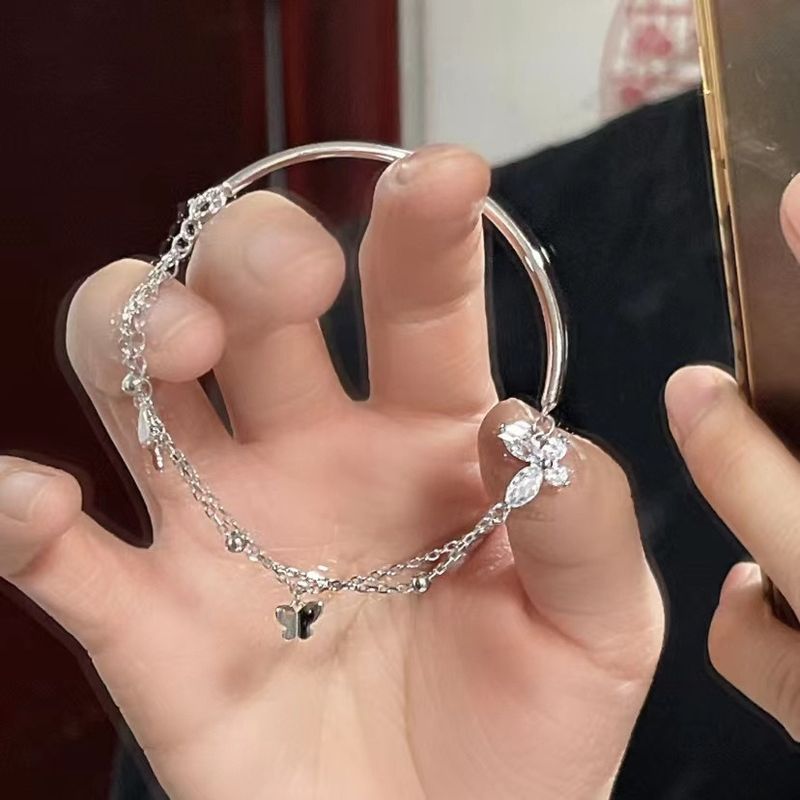 Butterfly Half Bracelet W, Colorless Instagram, Small Elegant Design, Simple And Elegant, Valentine's Day Gift For_voghion.com