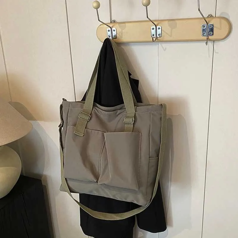 Dames schoudertas van nylon, grote crossbody tas voor dagelijks_voghion.com