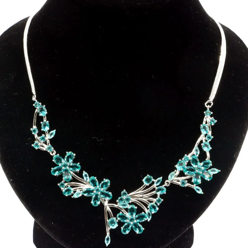 Lanțuri 24g COLIER DIN ARGINT SOLID Model floral multicolor Rodolit Granat Acvamarin Spinel Citrin Peridot_voghion.com