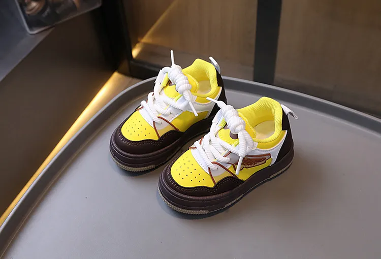 Designer Thick Bottom Versatile Kids Trainers Cutefeet for Toddler Fashion boy School Leisure Tennis Shoes Non-slip_voghion.com