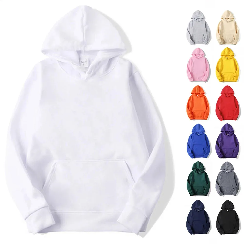 Blank Fleece Pullover Hoodie Fashion Hooded Sweatshirt Unisex Black White Hoodies For Men Sudaderas Para Hombres_voghion.com