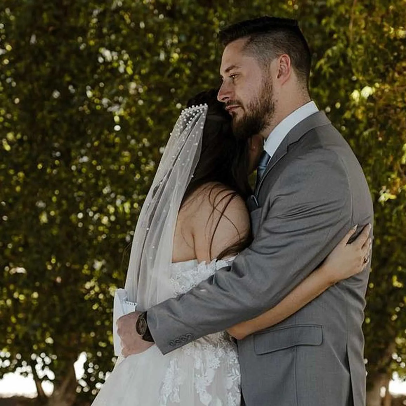 Voile de mariée à un niveau, perles, dégradé, accessoires pour cheveux, mantille de mariage pour église, V180_voghion.com