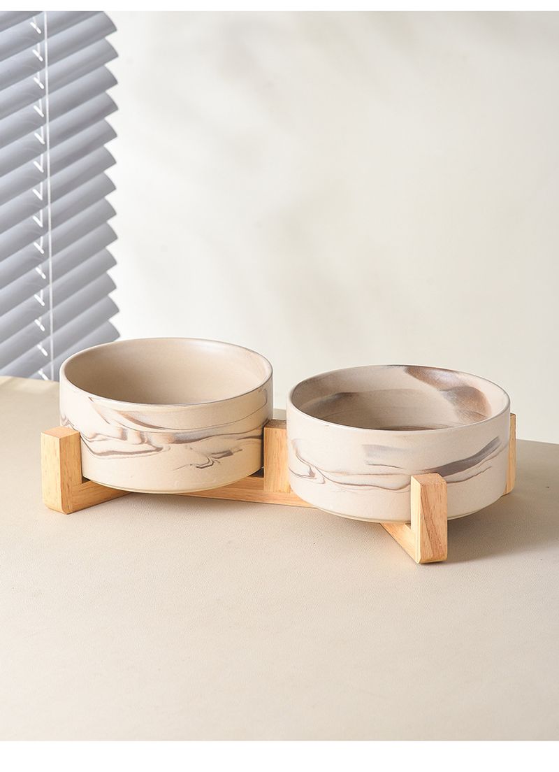 Ceramic Cat Food Dog Drinking Double Protection Cervical Pet Bowl Supplies_voghion.com