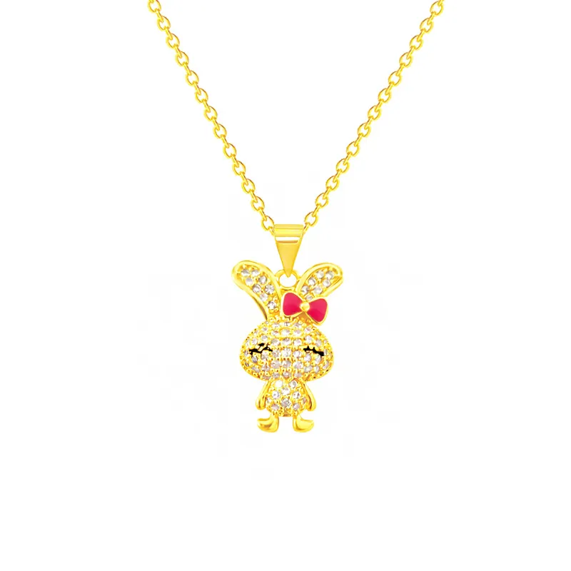 Collares colgantes, collar con dijes micro pavimentados, joyería de acero inoxidable para mujer, exquisita gargantilla de circonita roja, regalos de cumpleaños_voghion.com