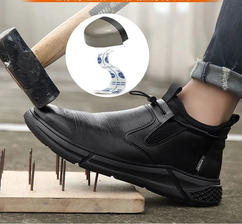 Safety Shoes For Men Steel Toe Cap Puncture Proof Work Boots_voghion.com