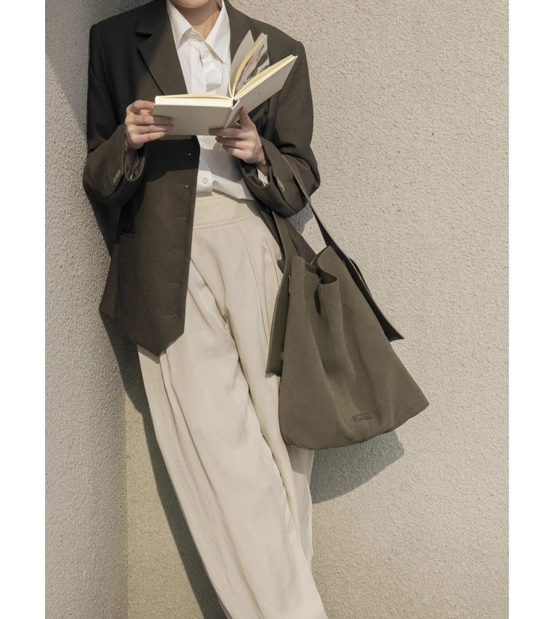 Songmont Mountain Pine Suede Tote Bag And Shoulder Bag Set_voghion.com