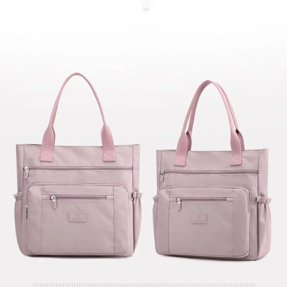 Borsa a tracolla in nylon impermeabile da donna, grande capacità, alla moda, con manici, borsa da viaggio e borsetta_voghion.com