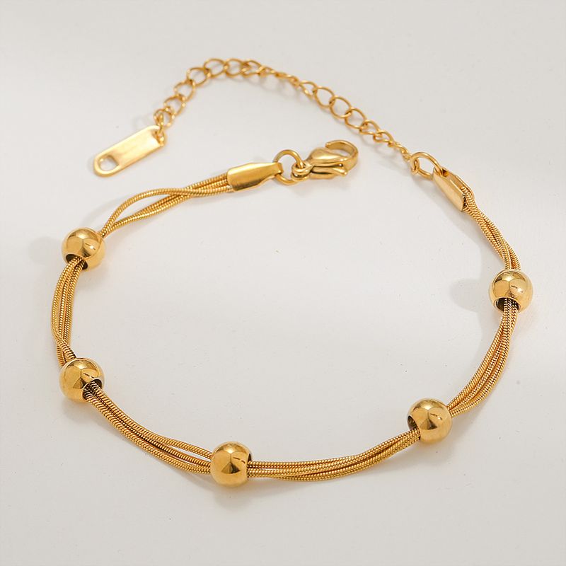 Casual Simple Style Solid Color 304 Stainless Steel Bracelets In Bulk_voghion.com