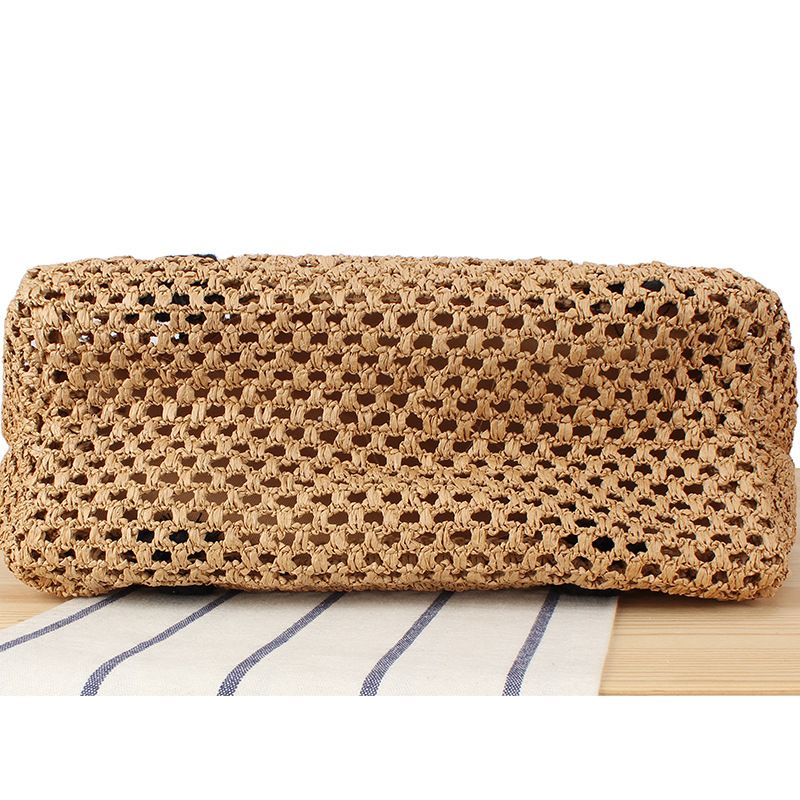 Große Kapazität Tasche Neue Sommermode Vielseitige Hohlwebtasche Geeignet für Strandurlaub Strandtasche_voghion.com