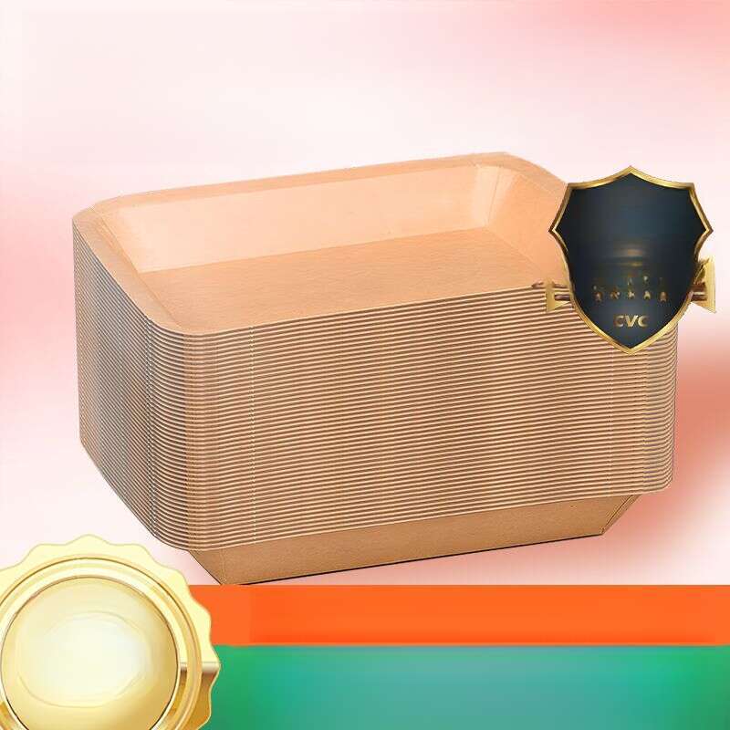 Tăvi de hârtie kraft rezistente la ulei de unică folosință, farfurii de picnic, frigărui pentru grătar, cartofi prăjiți, tăvi pentru gustări_voghion.com