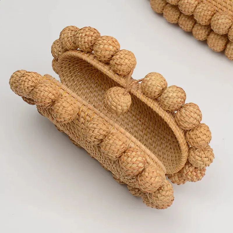 Borsa a mano in vimini con motivo a uovo da donna, in rattan, per feste di nozze, borsa estiva da spiaggia, in vimini 2024 240827_voghion.com