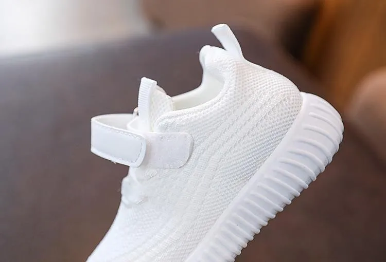 Scarpe da tennis per bambini piccoli, da infilare, per ragazze e ragazzi, sportive, da corsa, in rete con suola morbida, per bambini, rosa, nero, bianco_voghion.com