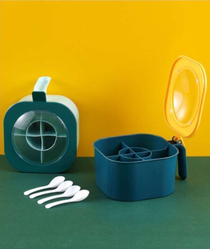 Set Kombination Salz Topf Vier In Einem Haushalts Küche Große Kapazität Gewürz Box Mit Deckel Und Löffel Lieferung_voghion.com