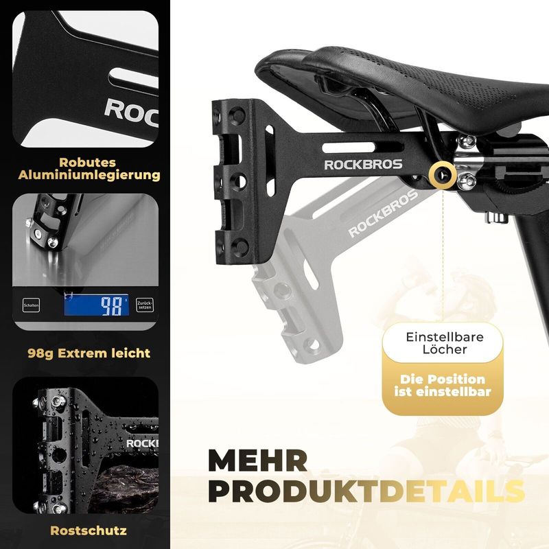 ROCKBROS Bicycle Water Adapter Drinking Bottle Saddle Holder Alu MTB_voghion.com