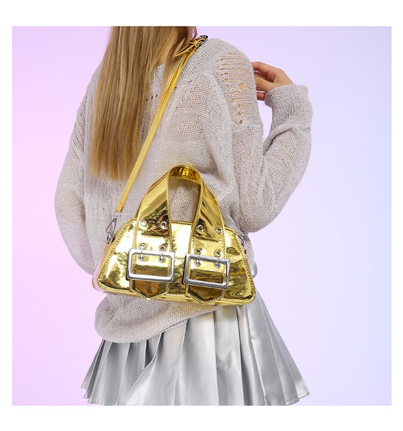 Damen 2024 Neue supermodische tragbare kleine quadratische Tasche Koreanische Ausgabe glänzende Premium strukturierte_voghion.com