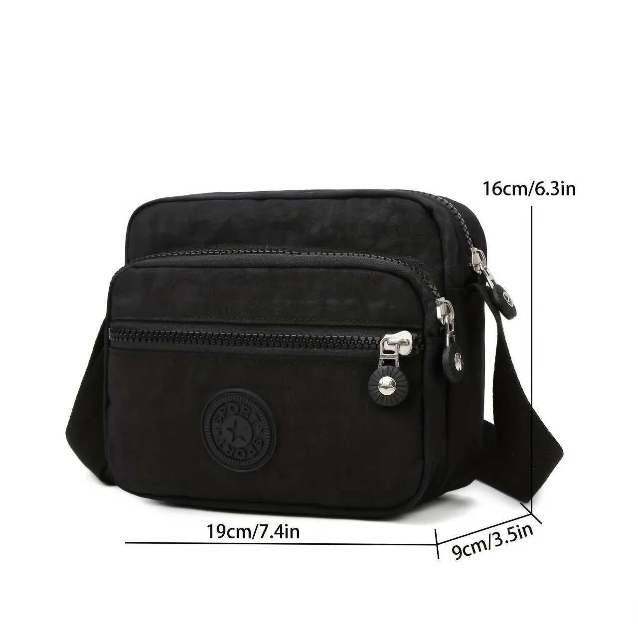 Borsa a tracolla retrò in nylon, elegante e resistente, organizer per telefono cellulare - versatile per viaggi, sport, abbigliamento casual C241021_voghion.com