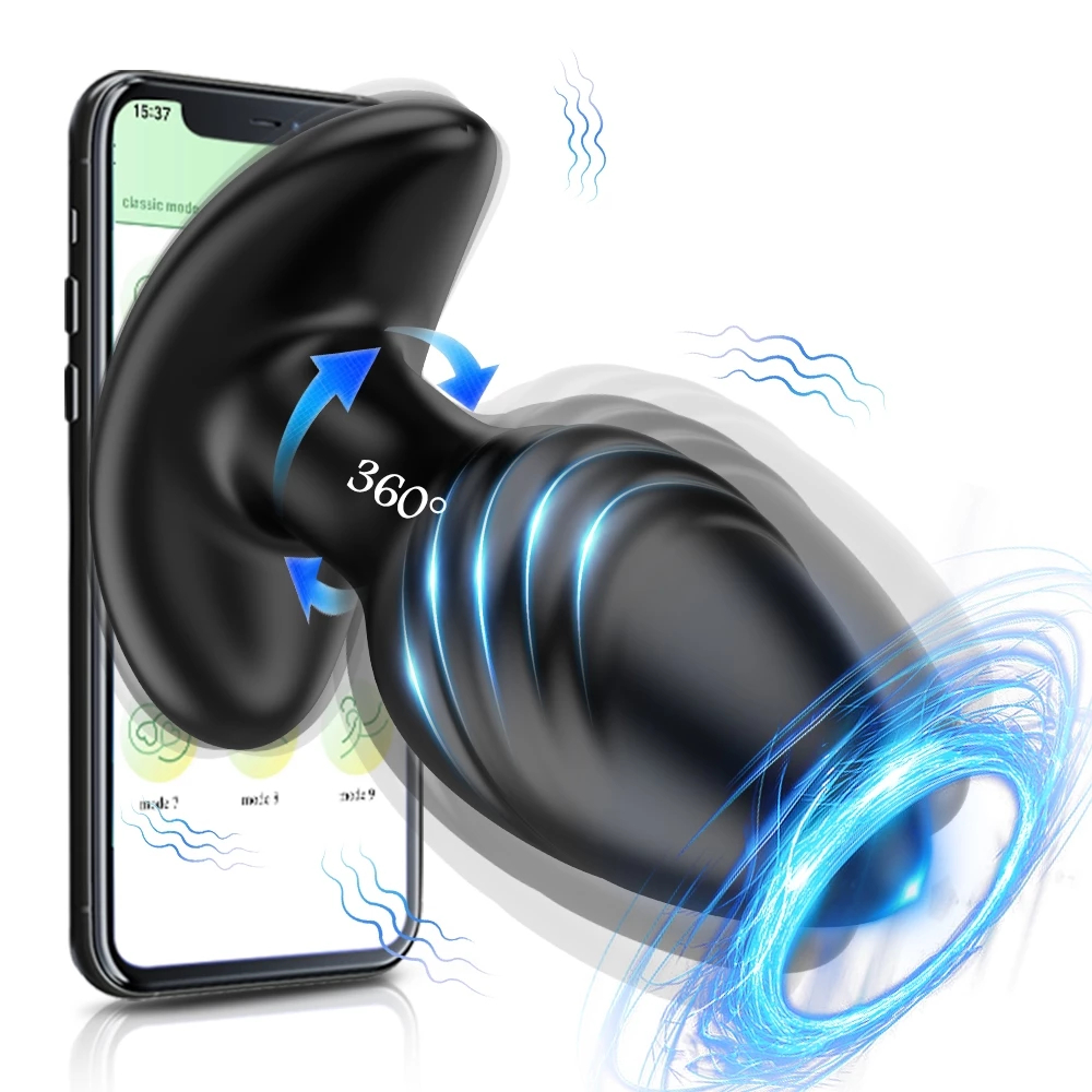 Vibratori anali a 360° per uomini, giocattoli sessuali per donne, telecomando, plug anale per adulti_voghion.com
