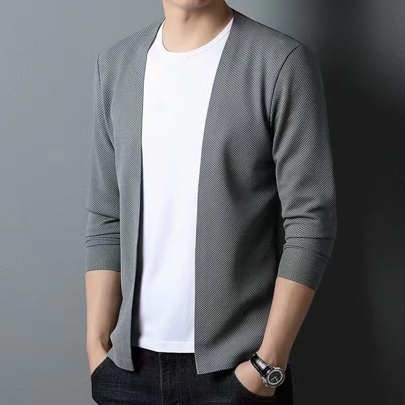 2024 new solid color cardigan knitted series Korean sweater one piece Douyin same style knitted jacket thin_voghion.com