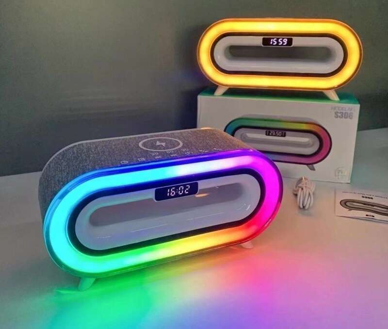 Bluetooth-luidspreker, draadloos opladen, RGB-verlichting, wekker, luidspreker met tijdsinstelling_voghion.com