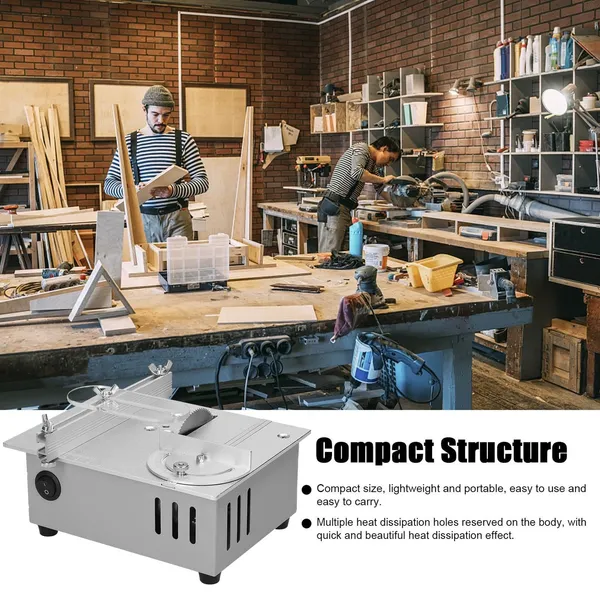 Compact Mini Table Saw For Wood, PCB, And PVC Cutting – Precision DIY Tool_voghion.com