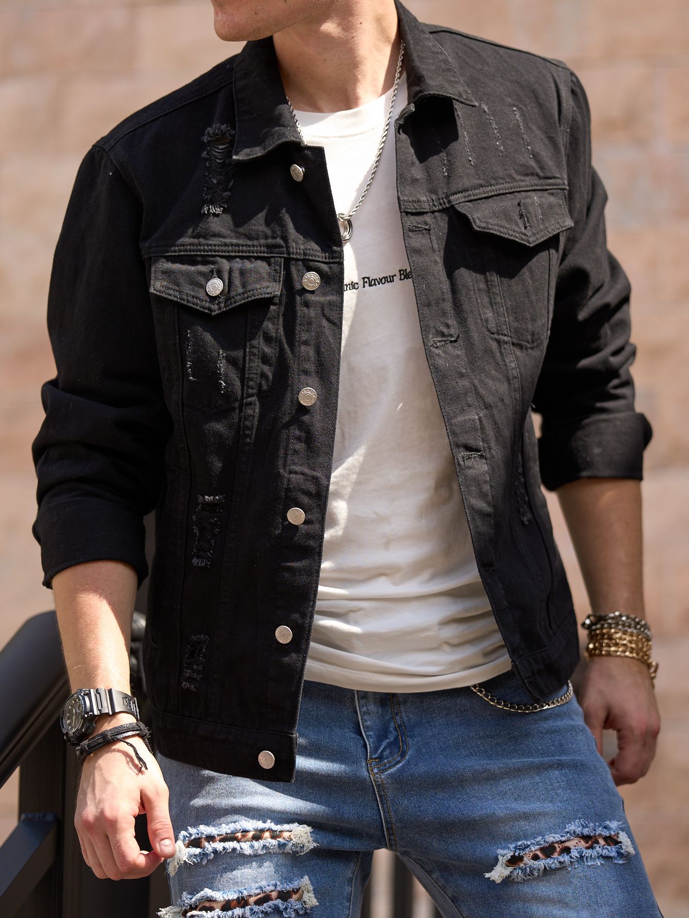 Giacche casual da uomo europee e americane, nuove giacche in denim strappato alla moda e slim per la primavera e l'autunno 2023_voghion.com