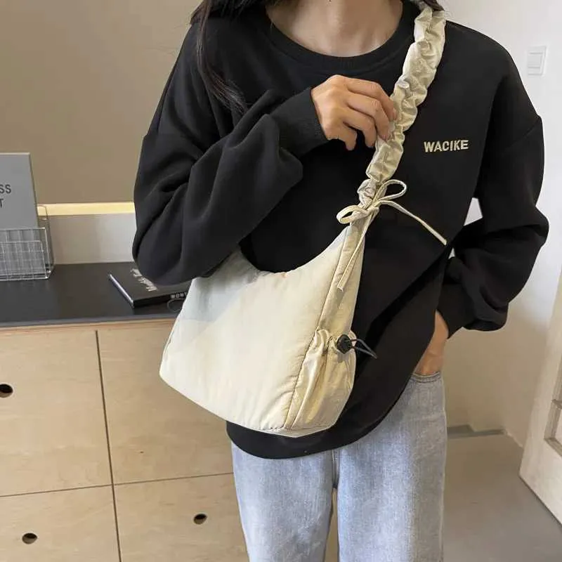 Dames schoudertas hobo tas shopper van zachte stof_voghion.com