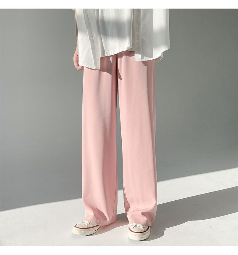 2024 neue Eis Seide Männer Jogger Sweatpan Y2k Streetwear Sportwear Jogging Gym Hose Männlichen Baggy Breites Bein_voghion.com