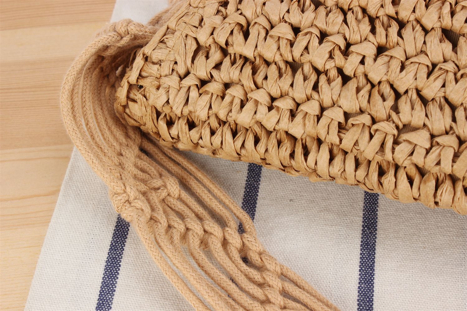 Damenmode Einzel-Schulter-Strohtasche pastoralen Stil Strandtasche_voghion.com