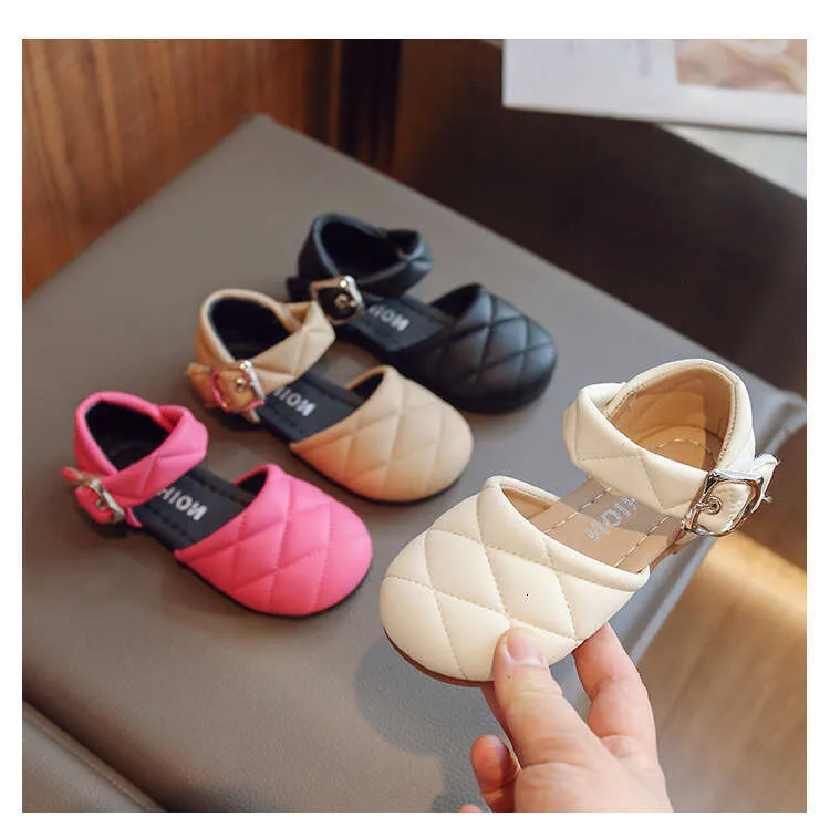 Chaussures pour enfants fille bout fermé princesse style doux nouveau design triple noir taille de livraison gratuite_voghion.com