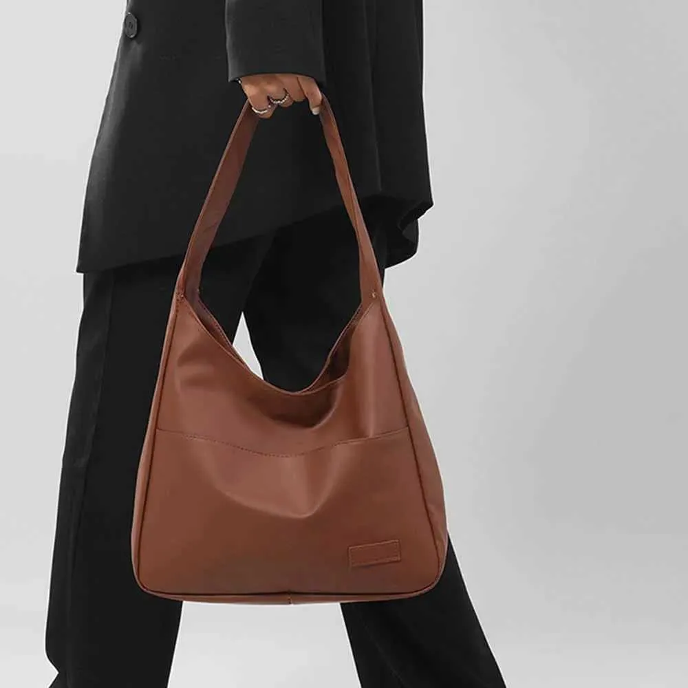 Sac à bandoulière rétro à la mode et minimaliste, sac à main décontracté tendance pour les déplacements quotidiens, grande capacité -llC241106_voghion.com
