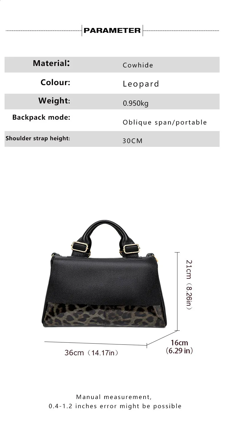 Aidrani Women's Genuine Leather Handbag, Premium Leopard Print Bag_voghion.com