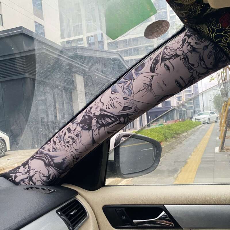 Patch autoadeziv pentru spate cu pilon JDM Prajna Geisha AB, patch decorativ interior cu schimbare de culoare pictat manual_voghion.com