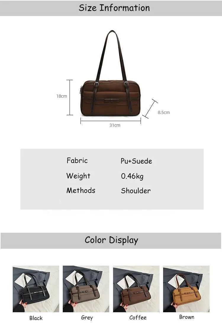 Damen Umhängetasche aus mattiertem Leder mit großer Kapazität, für den täglichen Gebrauch, Umhängetasche mit Griff, Tragetasche, weiche Unterarmtasche_voghion.com