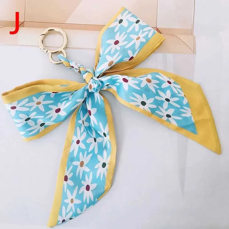 Neue süße gewebte weiche Seidenschal Bogen Anhänger Tasche Charme Zubehör Mode Auto Schlüsselanhänger Schlüsselanhänger Mädchen Geschenk Y241121_voghion.com