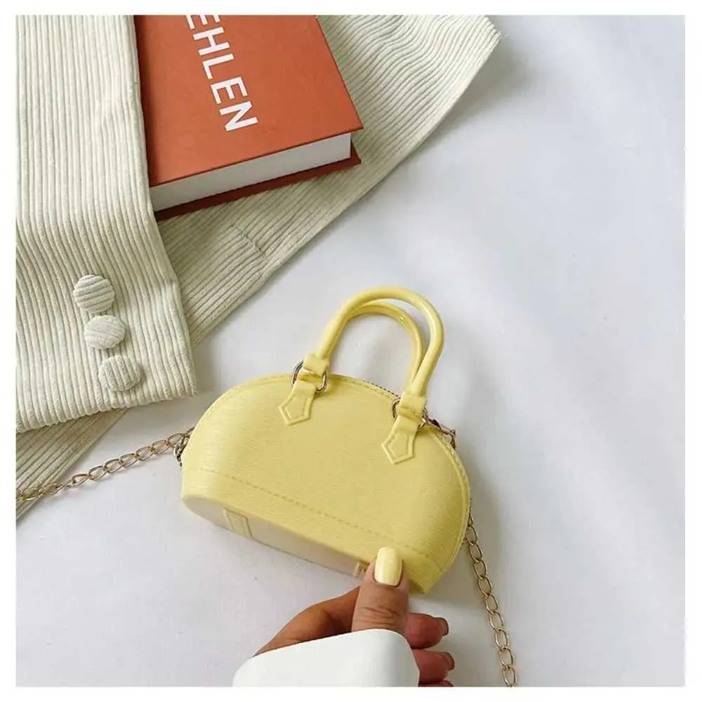 Fashion Pu Leather Mini Shell Crossbody High-capacity Solid Color Single Shoulder Underarm Bag GirlC241214_voghion.com