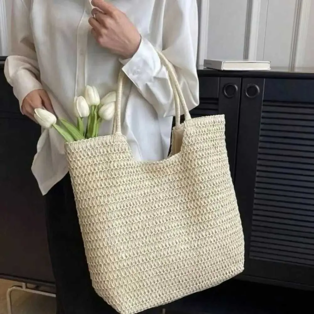 Wenhaitan vintage handmade woven Str shopping bag Bohen womens summer travel shoulder casual handbag Y241026_voghion.com